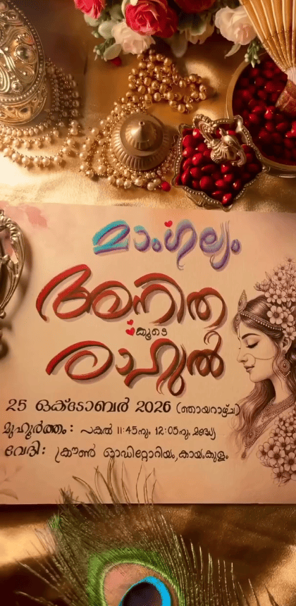 Anitha and Rahul wedding invitation